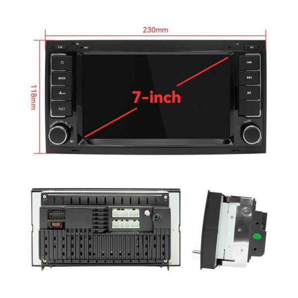 GABITECH 7" Android 11 USB Autoradio GPS Für VW Touareg Transporter T5 Multivan Einbau-Navigationsgerät