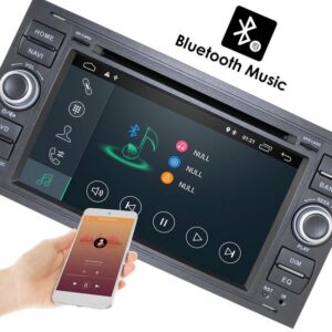 GABITECH 7 zoll Android Autoradio GPS Navi für Ford Focus Transit C S MAX Autoradio (FM, AM, RDS, CPU: Quad Core Arm A7 4*1,2 GHz RAM: 2 GB ROM: 16 GB, Original Bauform)