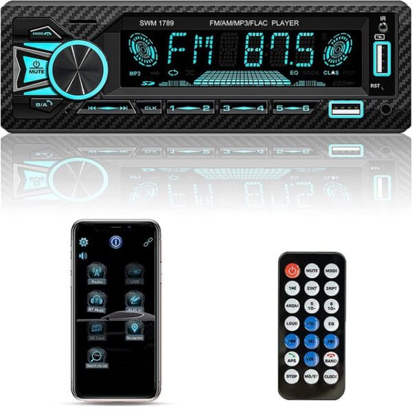 GelldG Autoradio mit Sprachsteuerung, FM/AM, 5.1 Dual Bluetooth Autoradio