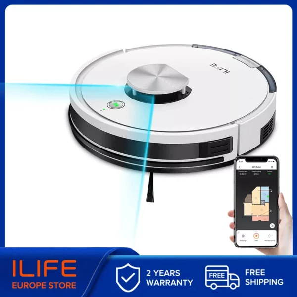 ILIFE L100 Roboter Staubsauger LDS Laser Navigation Mopp Handy WIFI APP Control 2000Pa Saug-