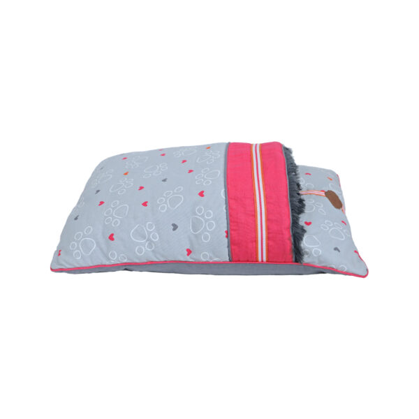 Lief! Girls Kissen mit Schlafsack - Grau/Rosa - 85 x 60 cm