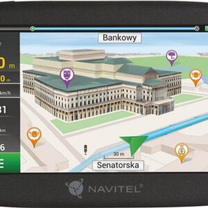 NAVITEL E500 Navigationssystem 5 Zoll GPS mit Europa Karte vorinstalliert Navigationsgerät (Europa (47 Länder), Navitel Navigator, umfangreiche Datenbank von Interessenpunkten (POI)