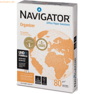 Navigator Kopierpapier Organizer A4 80g/qm 2-fach gelocht VE=500 Blatt