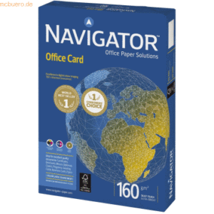 Navigator Navigator Office Card A4 160g/qm weiß VE=250 Blatt
