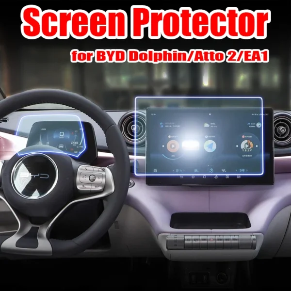 Screen Protector for BYD Dolphin ATTO2 EA1 EV Car GPS Navigation Tempered Glass Film Touch-screen Protective Pad Scratch Proof