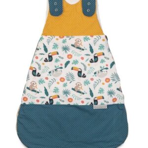 ULLENBOOM ® Babyschlafsack Baby Schlafsack Ganzjahr 80/86 (10 bis 18 Monate) Dschungel (Made in EU), Mitwachsender Schlafsack für Frühling, Herbst & Winter