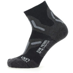 UYN Trekking 2in Merino Low Cut Trekkingsocken aus Merinowolle Damen black/grey 37-38