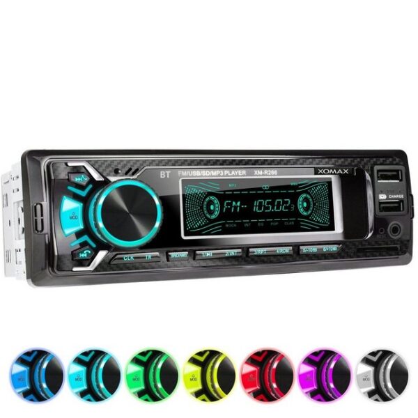 XOMAX XM-R266 Autoradio mit Bluetooth, 2x USB, SD, AUX IN, 1 DIN Autoradio