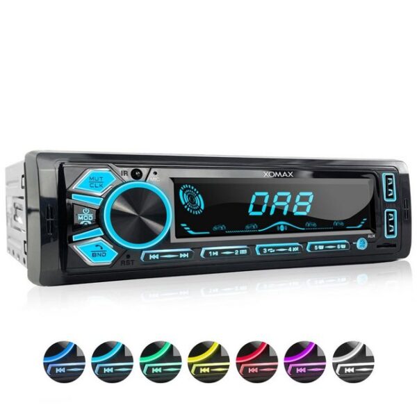 XOMAX XM-RD287 Autoradio mit DAB+ plus, Bluetooth, 2x USB, SD, AUX, 1 DIN Autoradio