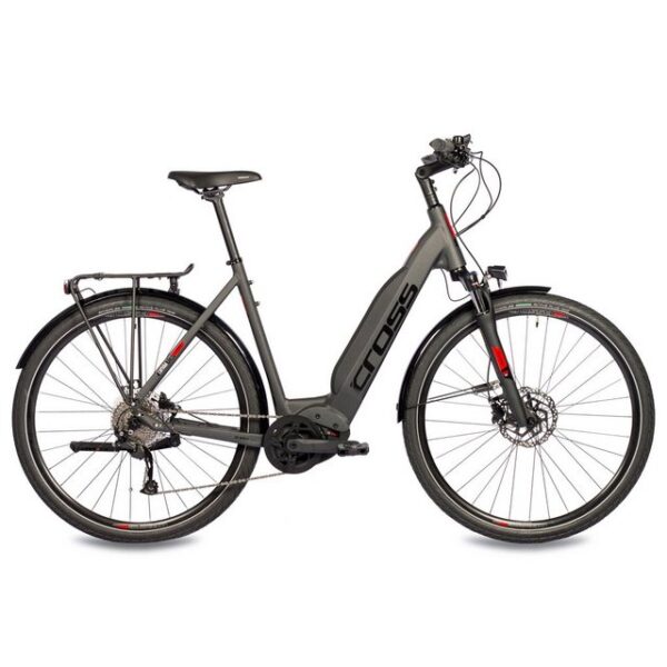 Airtracks E-Bike 28 Zoll E-Bike Trekking Bike LUMINA LS WAVE BOSCH PERFORMANCE LINE CX, 9 Gang, Kettenschaltung, Mittelmotor, 500 Wh Akku, 9 Gang SHIMANO ALIVIO 50cm 55cm - Mod. 2024