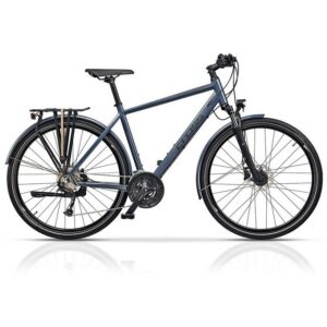 Airtracks Trekkingrad Herren Trekking Fahrrad LEGEND TREKK, 27 Gang Shimano Alivio Schaltwerk, Kettenschaltung, (Shimano ALIVIO RD-M3100-SGS), Blau Matt - Rahmenhöhen 52cm, 56cm und 60cm - Modell 2023