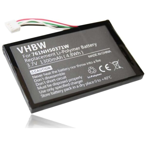 Akku kompatibel mit Navigon 8110, 8130, 8310 gps Navigation Navi (1300mAh, 3,7V, Li-Polymer) - Vhbw