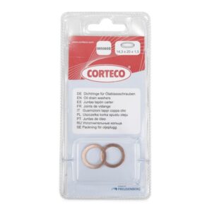 CORTECO Dichtring Ölablaßschraube Kupfer 005565S VW,AUDI,MERCEDES-BENZ,POLO (9N_),Golf VII Schrägheck (5G1, BQ1, BE1, BE2),Polo Schrägheck (6R1, 6C1)