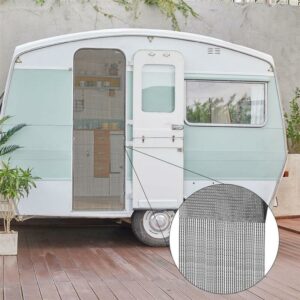 Fadenvorhang ( 56x185cm ) in Anthrazit, Caravan Camping Fadengardine ideal für Wohnwagen / Wohmobil als Türvorhang - Anthrazit