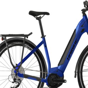 HAIBIKE Trekking 4 (500 Wh), 9 Gang Kettenschaltung, Damenfahrrad, Wave, Modell 2022, 27,5 Zoll 54 cm gloss blue/ matte black