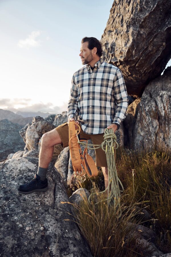 JAY-PI Trekking-Karohemd, Outdoor, Langarm, Buttondown-Kragen, Modern Fit