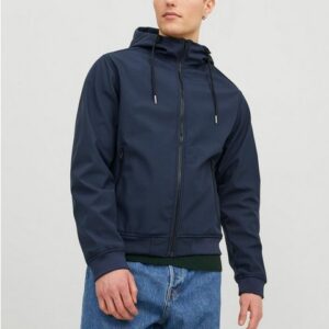 Jack & Jones Blouson Softshell Jacke mit Kapuze Trekking Outdoor Blouson JJEBASIC 5578 in Blau