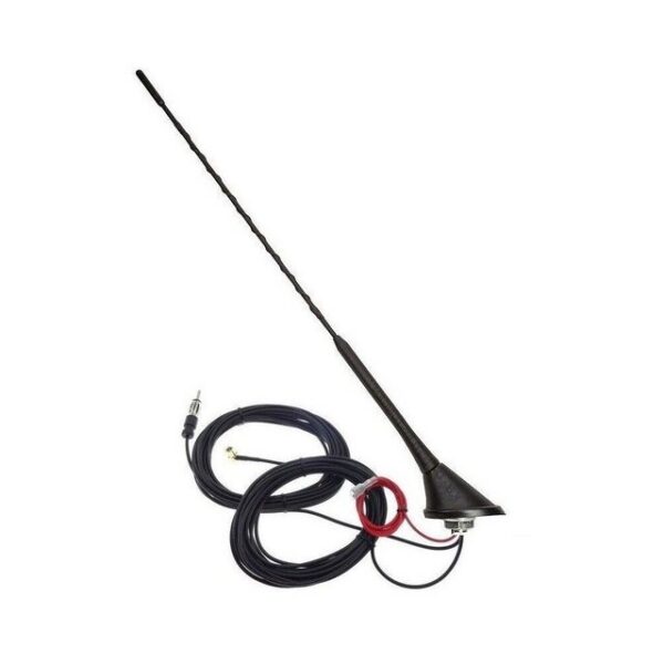 Kummert Business Dachantenne DAB+ Radio AM/FM Antenne 5m Kabel Verstärker 12V DIN SMB Autoradio-Ersatzantennenstab (für Dach)