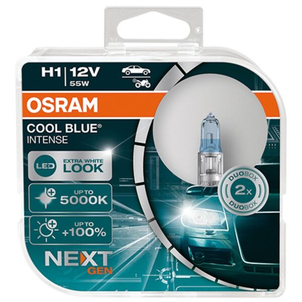 OSRAM Glühlampe, Fernscheinwerfer COOL BLUE® INTENSE (Next Gen) H1 64150CBN-HCB VW,AUDI,MERCEDES-BENZ,Golf IV Schrägheck (1J1),POLO (9N_)