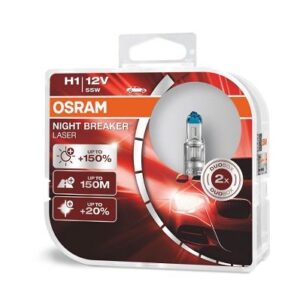 OSRAM Glühlampe, Fernscheinwerfer NIGHT BREAKER® LASER H1 64150NL-HCB VW,AUDI,MERCEDES-BENZ,Golf IV Schrägheck (1J1),POLO (9N_)