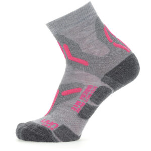 UYN Trekking 2in Merino Low Cut Trekkingsocken aus Merinowolle Damen light grey/pink 35-36