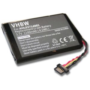 Vhbw - Li-Ion Akku 1100mAh (3.7V) kompatibel mit Navigation, gps TomTom Go 940, Go 940 Live Ersatz für AHL03714001.