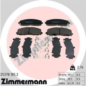 ZIMMERMANN Bremsbeläge Vorne (25378.185.2) für Chrysler Grand Voyager V Fiat