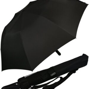 iX-brella Taschenregenschirm Trekking Golf-Taschenschirm XXL mit Umhängetasche, mit riesigem 124cm Dach-Durchmesser