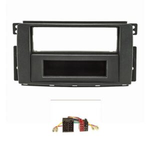 tomzz Audio Radioblende Set passt für Smart fortwo (451) forfour (454) anthrazit / Autoradio