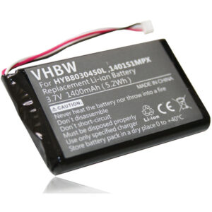 vhbw Li-Ion Akku 1400mAh (3.7V) kompatibel mit Navigation, GPS VDO Dayton PN1000, PN 2050, PN3000 Ersatz für MA3060, HYB8030450L1401S1MPX.