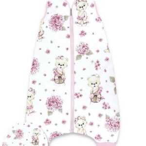 Babyhafen Kinderschlafsack Schlafsack mit Beinen, Kinder Schlafoverall Ballerina, rosa, Sommerschlafsack 0.5 TOG