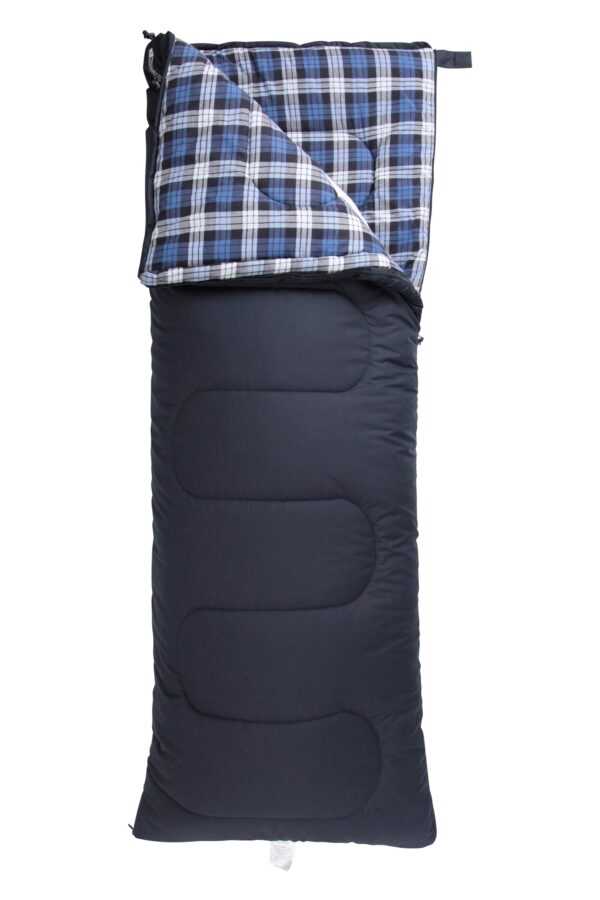 Karierter Flanell-Schlafsack - Marineblau