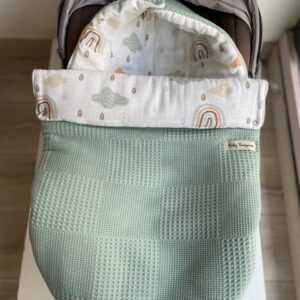 Einschlagdecke 3in1 Einschlagdecke für Autoschale Babyschale Ganzjahres Schlafsack, Baby Fancyroom, 0-12 Monate geeignet