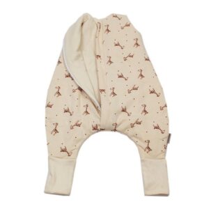 HOBEA-Germany Babyschlafsack Schlafsack Giraffen beige S, mit Füßen und Beinen