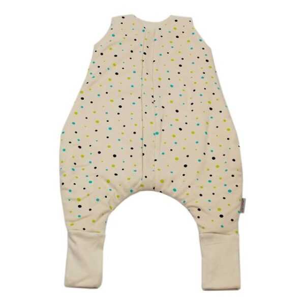 HOBEA-Germany Babyschlafsack Schlafsack Punkte beige S, mit Füßen und Beinen