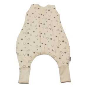 HOBEA-Germany Babyschlafsack Schlafsack Sterne beige M, mit Füßen und Beinen