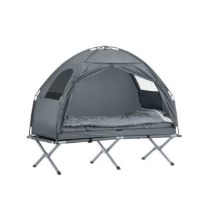 SoBuy Feldbett OGS32 Campingzelt 4in1-Zelt mit Campingliege Schlafsack Luftmatratze