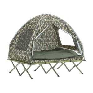 SoBuy Feldbett OGS32 Campingzelt 4in1-Zelt mit Campingliege Schlafsack Luftmatratze