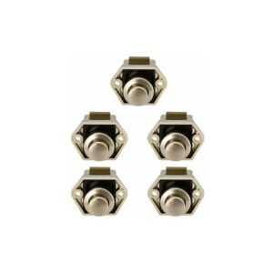 5 pcs Mini Push Button Schubladenschrank Türschloss Caravan Wohnmobil Boot Nickel Knob Kno