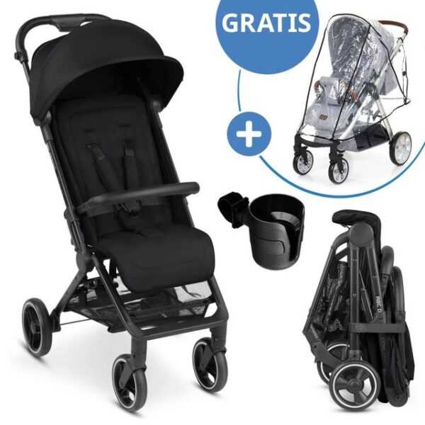 ABC Design Kinder-Buggy Ping Two Trekking - Ink, Sportwagen mit Liegefunktion & Regenschutz - klein faltbar bis 22 kg