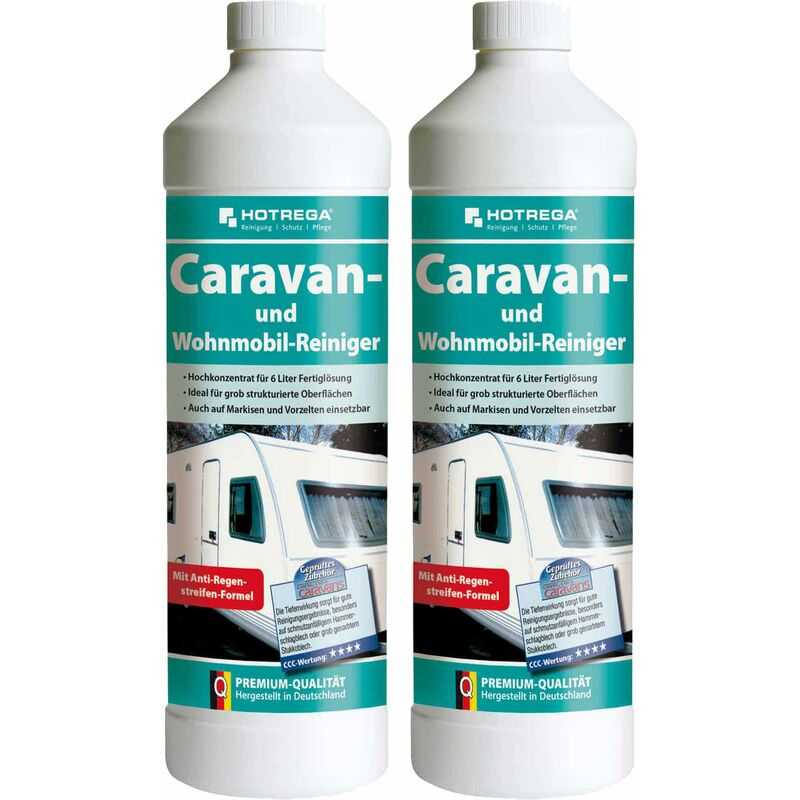 Caravan und Wohnmobil Reiniger 1 Liter – Wohnwagen Reinigungsmittel Caravan mühelos reinigen – Hotrega