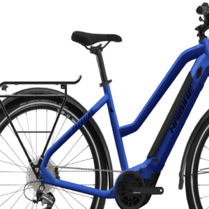 HAIBIKE Trekking 4 (500 Wh), 9 Gang Kettenschaltung, Damenfahrrad, Trapez, Modell 2022, 27,5 Zoll 48 cm gloss blue/ matte black