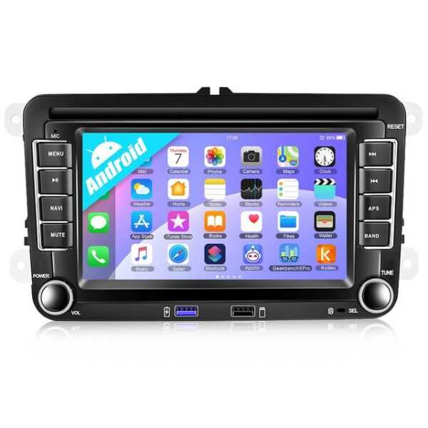 Hikity 7 Zoll Android Carplay Autoradio für VW Golf 5/6 Passat B6 Navi Autoradio (Golf 5/6, Doppel Din)