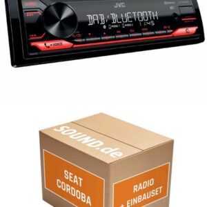 JUST SOUND best choice for caraudio Autoradio Einbaupaket mit KD-X282DBT für Seat Cordoba Typ 6K/6C Autoradio