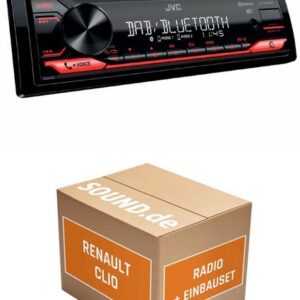 JUST SOUND best choice for caraudio Autoradio Einbaupaket mit KD-X282DBT passend für Renault Clio 1 Autoradio