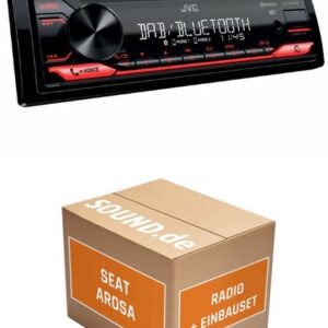 JUST SOUND best choice for caraudio Autoradio Einbaupaket mit KD-X282DBT passend für Seat Arosa Autoradio