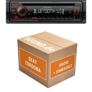 JUST SOUND best choice for caraudio Autoradio Einbaupaket mit KDC-BT460U für Seat Cordoba Typ 6K/6C Autoradio