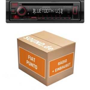 JUST SOUND best choice for caraudio Autoradio Einbaupaket mit KDC-BT460U passend für Fiat Punto Typ 188 Autoradio