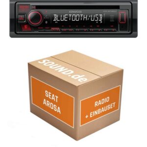 JUST SOUND best choice for caraudio Autoradio Einbaupaket mit KDC-BT460U passend für Seat Arosa Autoradio