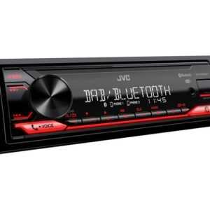 JVC KD-X282DBT Autoradio mit DAB+/FM, Bluetooth und Front-AUX/USB Autoradio (Digitalradio (DAB), UKW/MW, 30 W, Freisprechanlage, Akkuwarnung Bordbatterie, kontraststarkes LCD-Display)